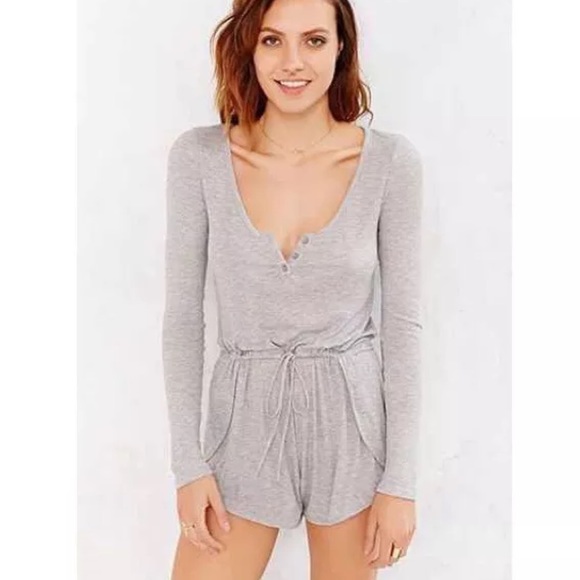 BDG Other - BDG ribbed Henley long sleeve romper size XS